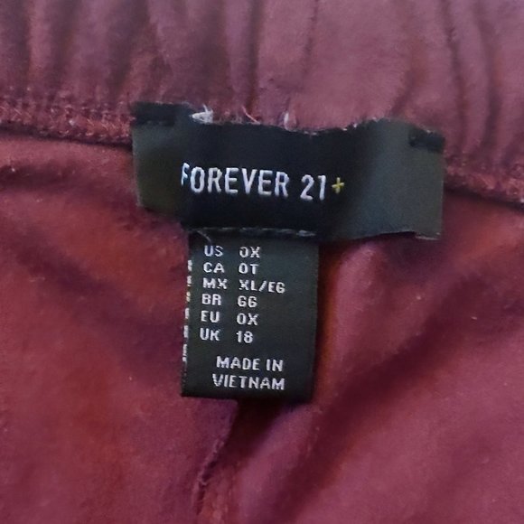 Forever 21 Maroon Flared Leggings/Harem Pants - Picture 4 of 6